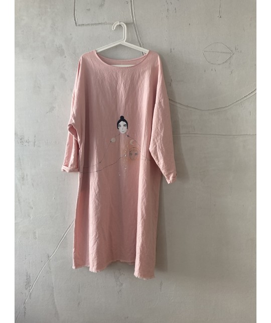 pink silence dress oversize M